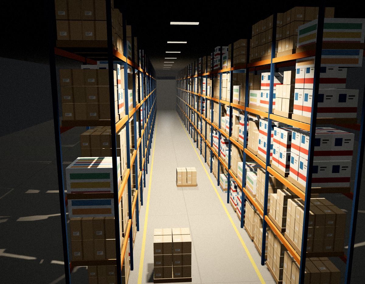 Pallet racking in the Nahla Al Wadi distribution warehouse